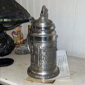 Stein King Ludwig II Artina Bavaria Bayern Solid Pewter Detailed 10” Zinn SKS
